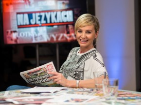 "Na j?zykach" N/Z Agnieszka Szulim 14.04.2014  fot. Piotr Mizerski / TVN